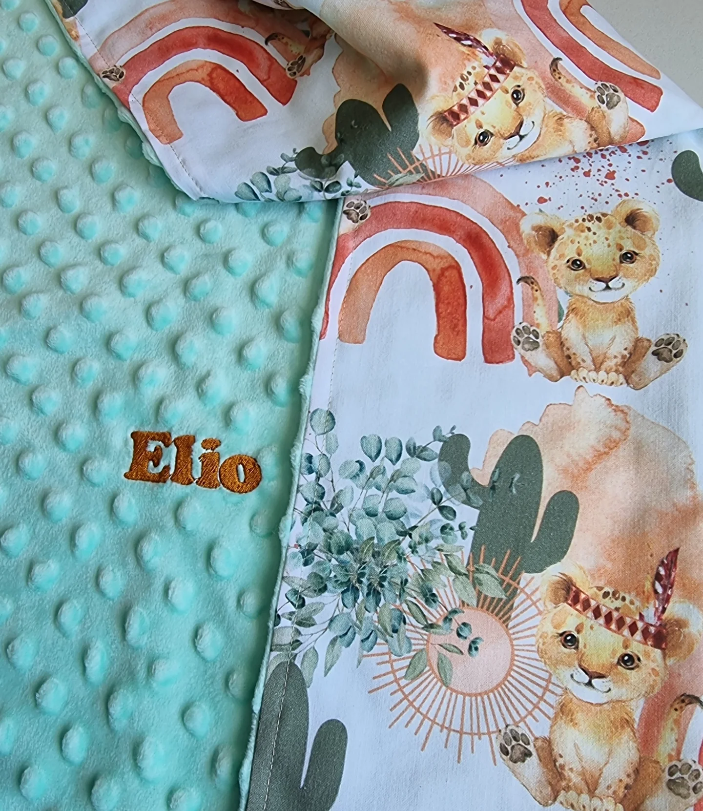 Création textile personnalisée faite main, cadeau de naissance